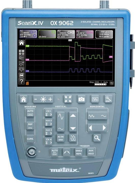 Immagine prodotto Metrix OX 9062 Oscilloscopio digitale 60 MHz a 2 canali 2,5 GSa/s 100 kpts 12 Bit Dig (CAT II 1000V, CAT III 600V)