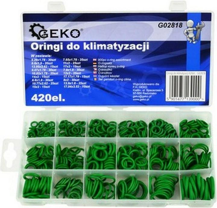 Actual product image GEKO Set of O-rings for air conditioners 420 pieces