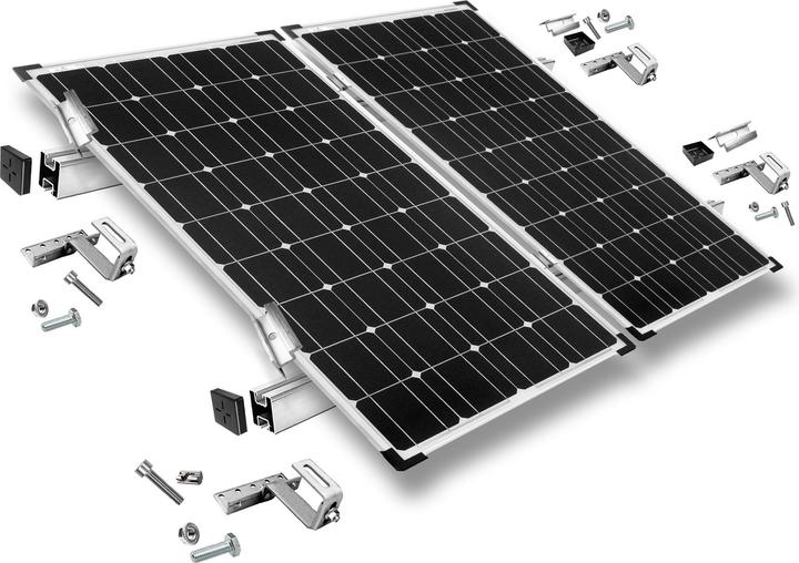 Produktbild Offgridtec Befestigungs-Set für 2 Solarmodule - für Dachziegel für Solarmodule mit 40mm Rahmenhöhe