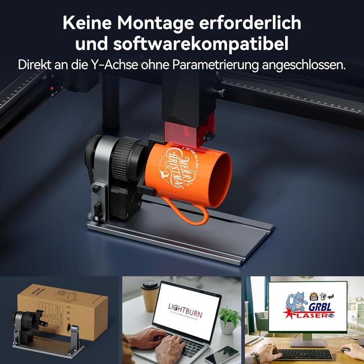 Image du produit Woxcker Laser-Rotationswalze für Gravurmaschinen
