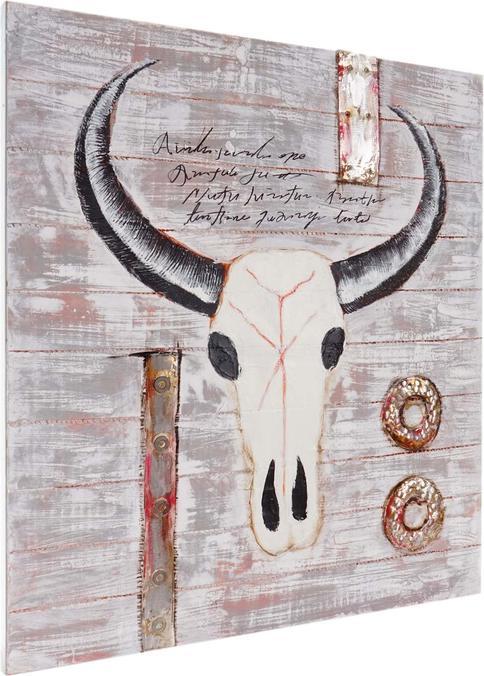 Immagine prodotto Swisshandel24 Toro dipinto a olio, 100% dipinto a mano, quadro murale 3D XL, 100x90cm (100 x 90 cm)