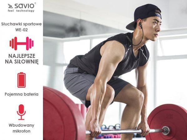 Produktbild Savio WE-02 Kabellose Bluetooth-Kopfhörer (Keine Geräuschunterdrückung, 3 h, Kabellos)