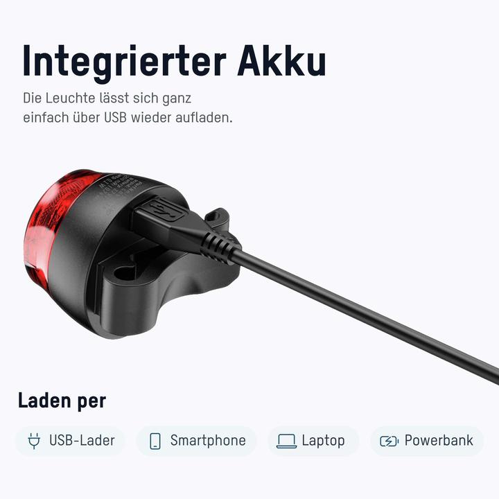 Produktbild Ansmann Bikelight Rear-LED round 200mAh