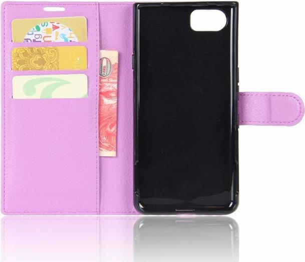 Produktbild MU Classic Litchi Leder Bookcover (Blackberry KEYone)