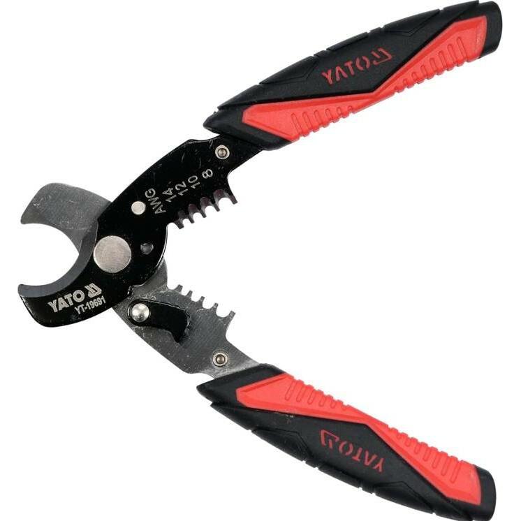 Thumbnail - Yato, Zange, Profi Stripper Kabel 170 mm lang, Cutter, 1,6–3,2 mm, 14–8 AWG (yt-19691) (170 mm)