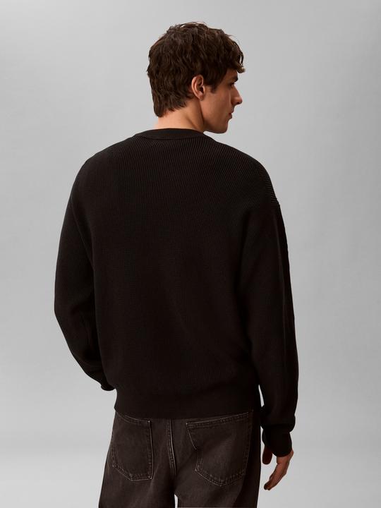 Produktbild Calvin Klein Herren Langarm EZ Baumwolle Waffel CRWNK Pullover 9 LV04RD313G Pullover (XL)