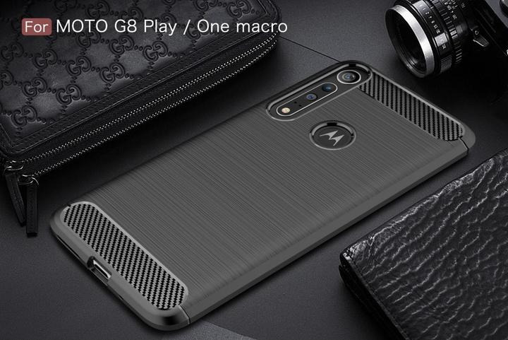 Produktbild Screenguard Motorola One Macro Hülle Carbon Brushed Soft TPU (Motorola One Macro)