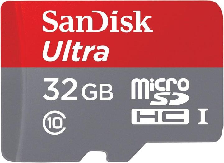 Sandisk Ultra microSDHC U1 mit Adapter (32 GB, microSDHC, U1, UHS-I)
