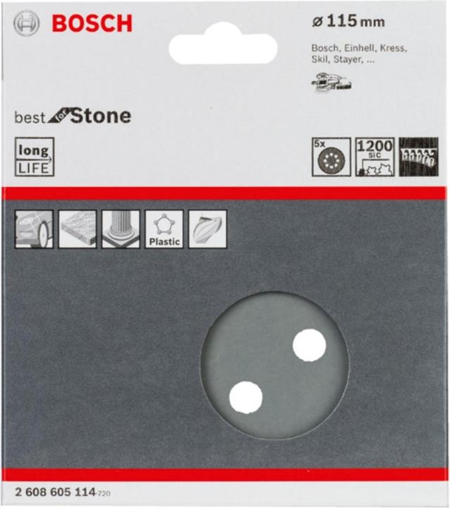 Actual product image Bosch Professional Zubehör PRO F355 sanding sheet, 115 mm, G1200 (1200)