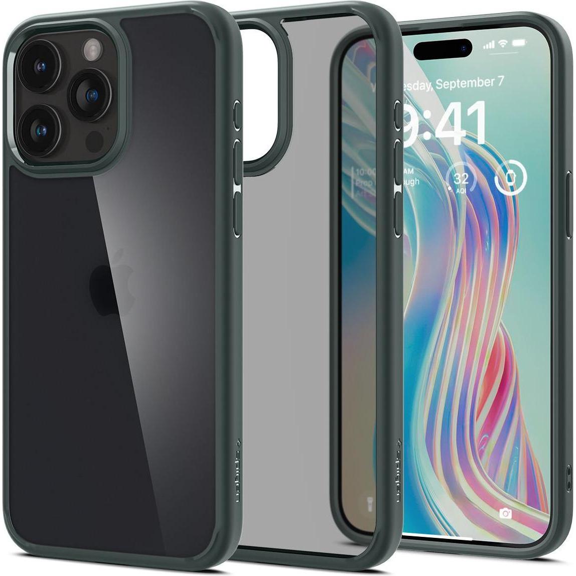 Spigen ACS06569 (Apple iPhone 15 Pro Max), Smartphone Hülle, Grün