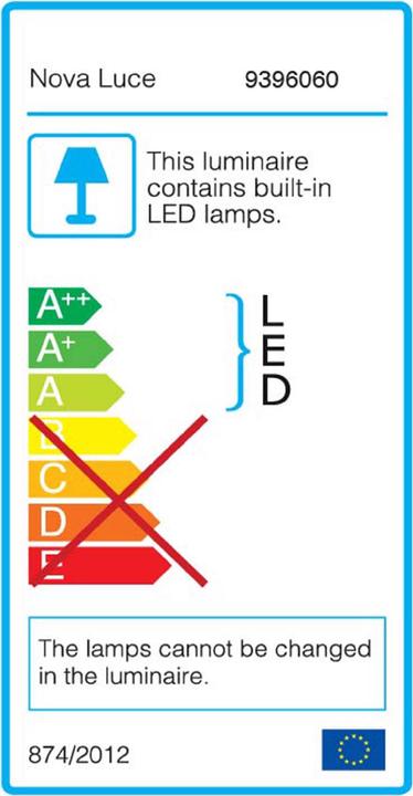 Energy Label Nova Luce Premium LED Floor Lamp (E14)