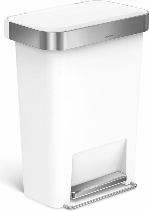 Simplehuman 45 l, Einzelfach, weisser Kunststoff (45 l)