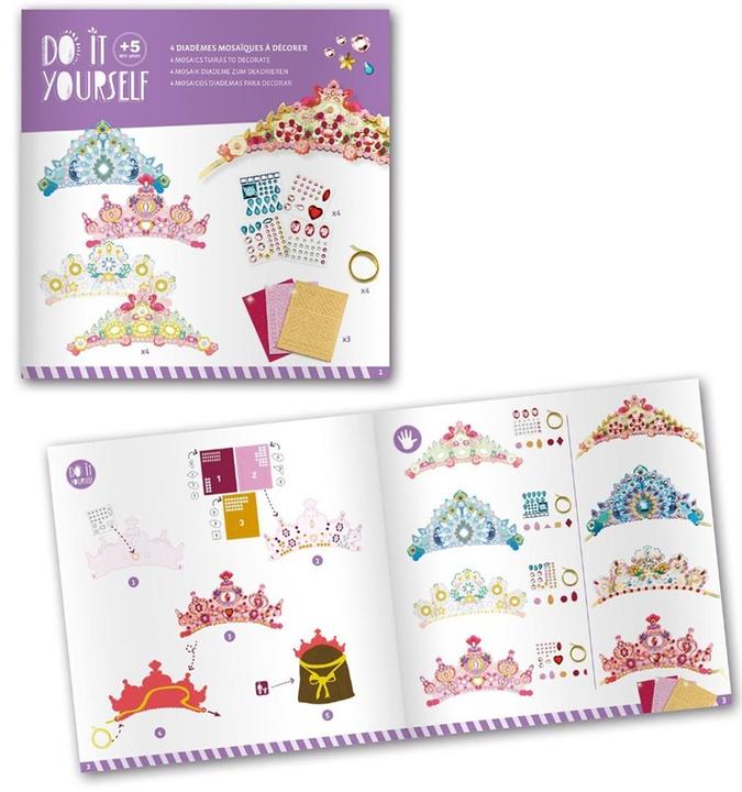 Actual product image Djeco DIY - Princess mosaic tiaras