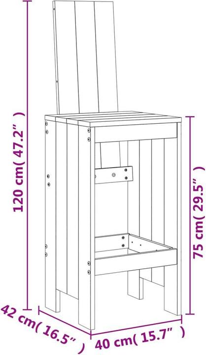 Produktbild vidaXL Barhocker