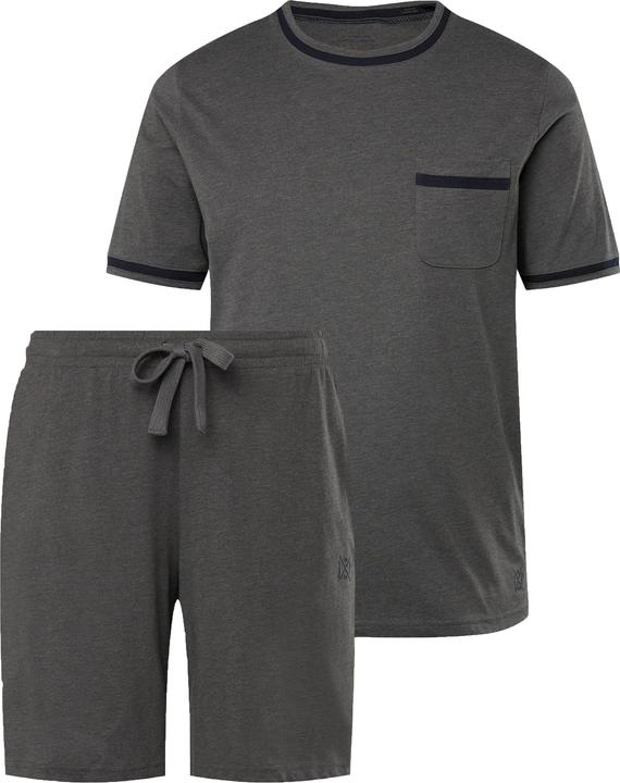 Produktbild JP1880 Schlafanzug, kurzer Zweiteiler, Melange-Jersey, T-Shirt, Shorts (6XL)
