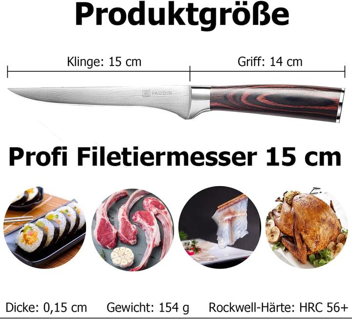 Produktbild Paudin 15cm Filetiermesser (15 cm)