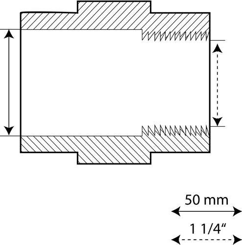 Actual product image Koi-Breeder PVC-U threaded socket