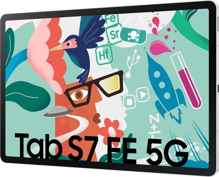 Actual product image Samsung Galaxy Tab S7 FE (5G, 12.40", 64 GB, Mystic Silver)