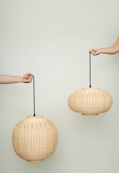 Produktbild Hübsch - Chand Pendant Round Natural (E27)