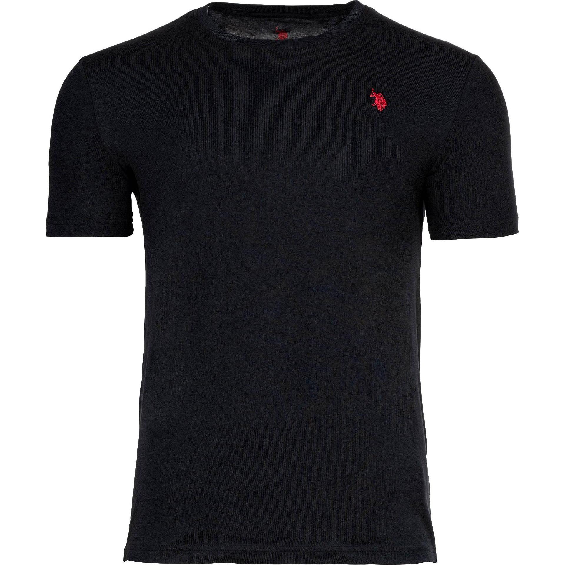 U.S. Polo, Herren, Shirt, 2Pack Roundneck, Schwarz, (XXL)