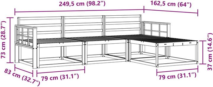 Produktbild vidaXL Outdoor-Sofa