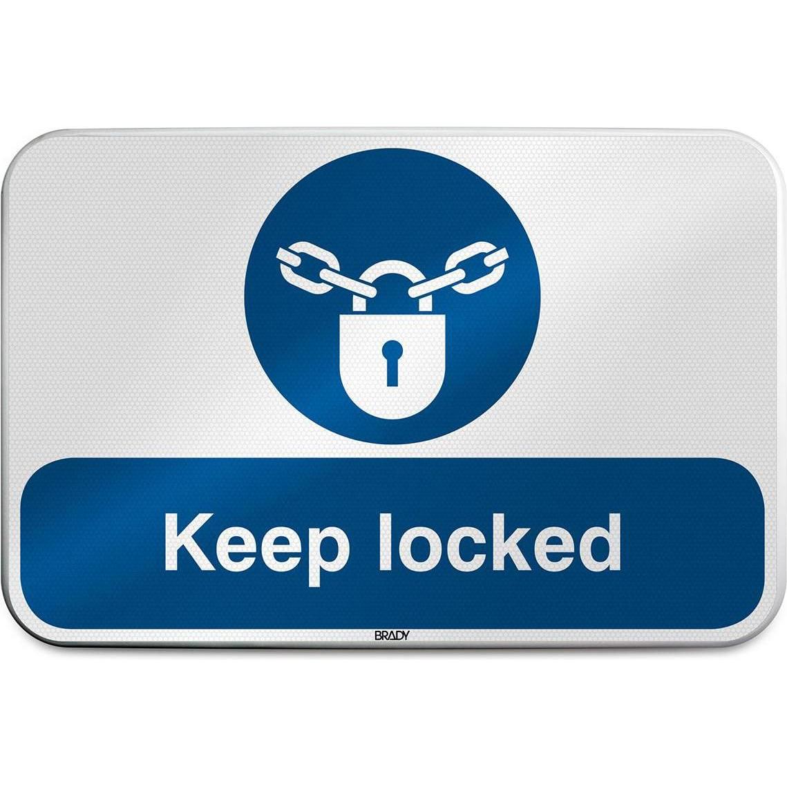 Brady, Sicherheitskennzeichnung, ISO Safety Sign - Keep locked