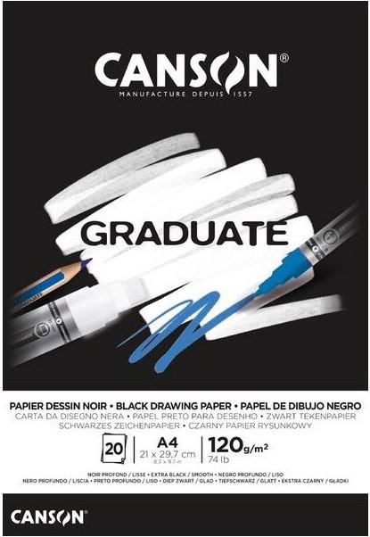 Actual product image Canson Drawing Pad Graduate A4 Black (A4, Plain)