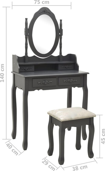 Actual product image VidaXL Kolman (75 x 69 x 140 cm)