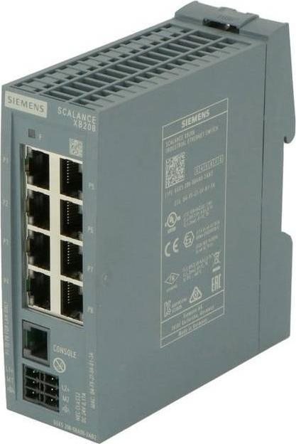 Actual product image Siemens ScalanceXB208 managable layer IE-Switch (8 ports)