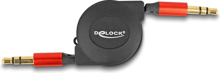 Actual product image Delock Audio retractable cable 3.5 mm 3 pin jack plug to jack plug 90 cm (0.90 m, 2.5mm)