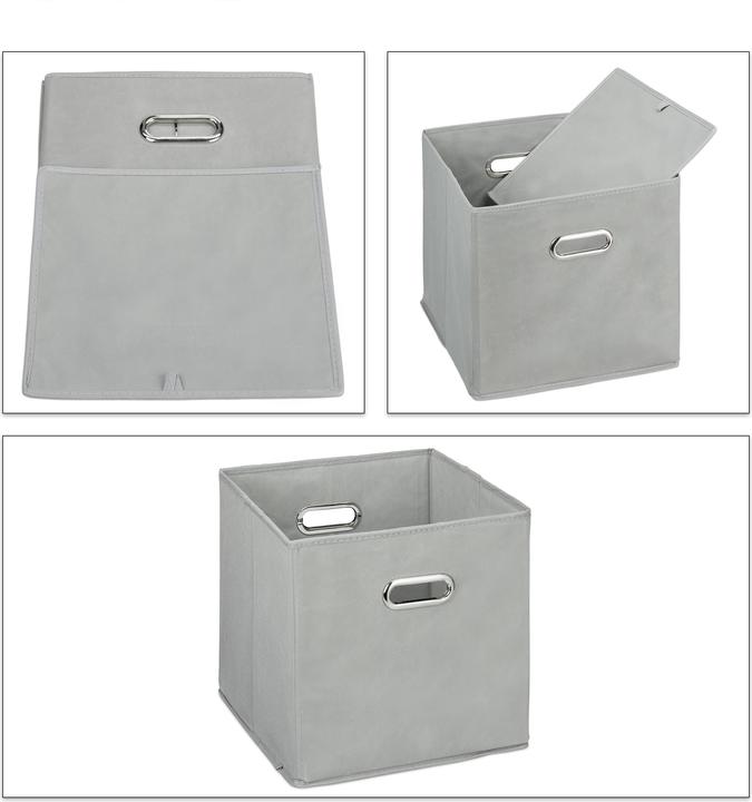 Image du produit Relaxdays Lot de 2 boîtes rangement, sans couvercle (30 x 30 x 30 x 30 cm, 27 l)