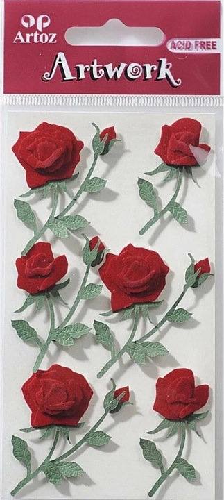 Actual product image Artoz Motif sticker roses 1 sheet