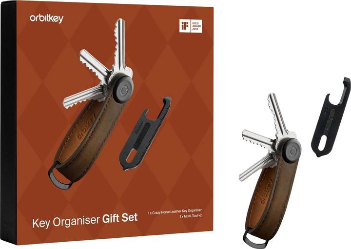 Immagine prodotto Orbitkey ​ - Gift Set - Crazy Horse Key Organiser Multitool V2 - Oak