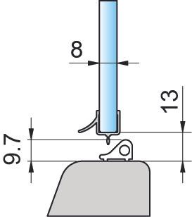 Pauli+Sohn Joint d'étanchéité pour douche avec hydrofuge et profils d'étanchéité à lèvre court 8879