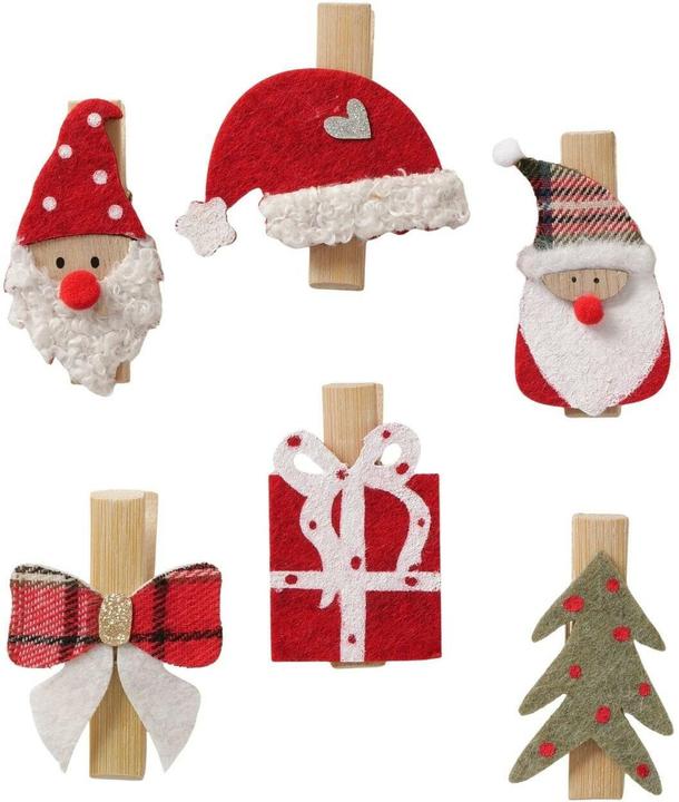 Boltze Home Boltze Deko Haggo 6-teilig, Motiv: Weihnachten