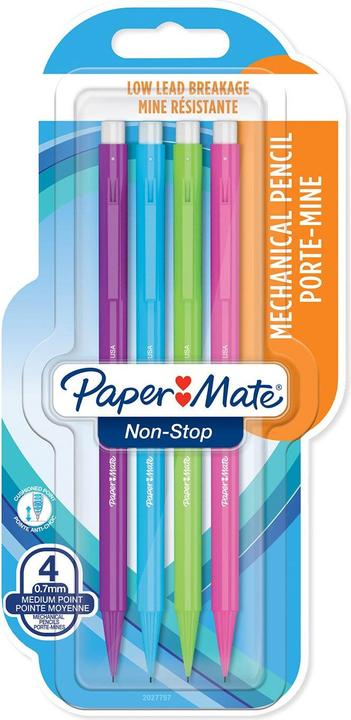 Produktbild Paper Mate Feinminenstift Non-Stop 4er 0,7mm Blister (0.70 mm, HB, 4 x)