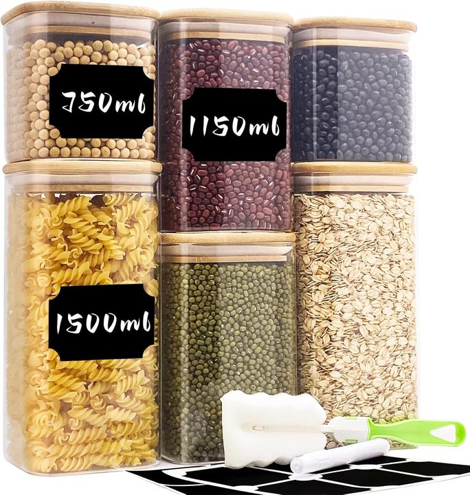 Actual product image Withosent 6-teiliges Vorratsgläser Set