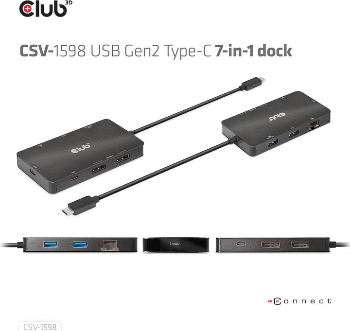 Produktbild Club 3D CSV-1598 (USB-C, 7 Ports)
