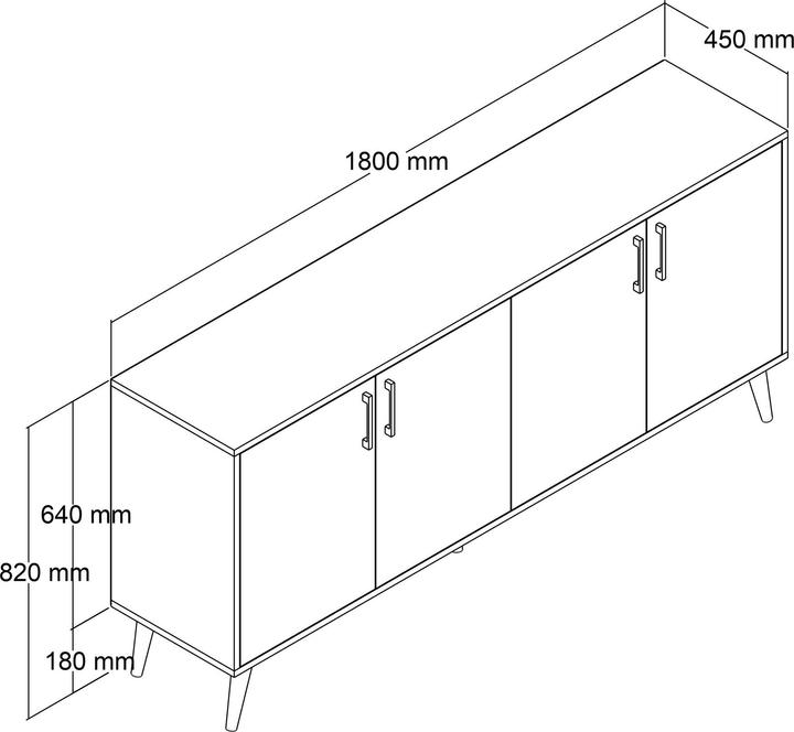 Produktbild Kalune Design Hera (180 x 45 x 82 cm)