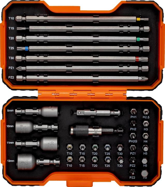 Produktbild Bahco 1/4" Bit-Satz mit TORX Bits und Steckschlüsseln - 35-teilig (Innensechskant)