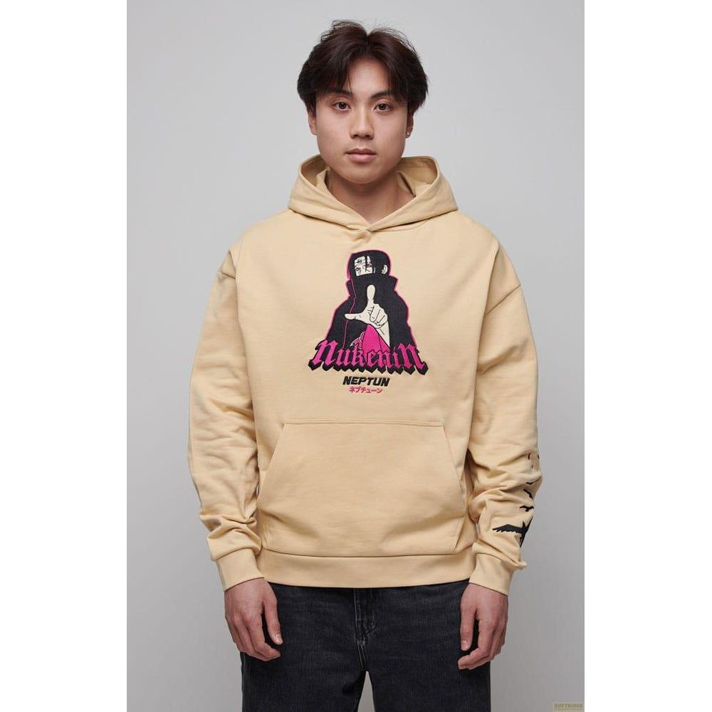 Neptun, Damen, Pullover, Naruto Shippuden sweater à capuche Graphic Beige (S), Beige, (S)