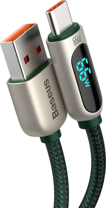 Actual product image Baseus Display Cable USB to Type-C, 66W, 1m (green) (1 m, USB 3.2 Gen 1, 66 W)