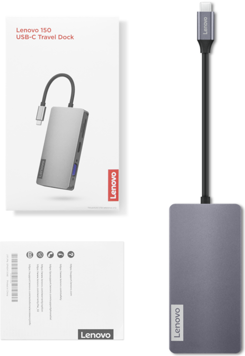 Produktbild Lenovo 150 USB-C Travel Dock (P) (USB-C, 1 Ports)