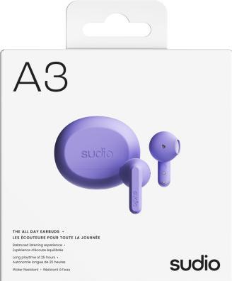 Produktbild Samsung Sudio A3 BT Earphones Purple = 7350071397060 (25 h, Kabellos)