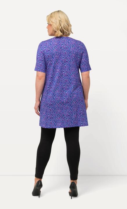Image du produit Ulla Popken T-shirt long à imprimé. Ligne A, col V et manches courtes (50, 52)