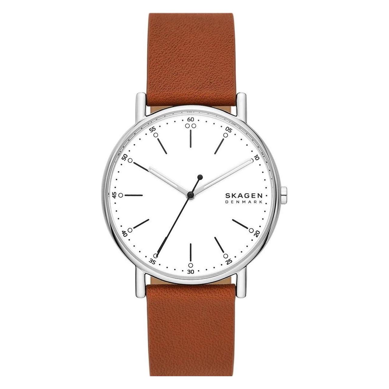 Skagen, Horloge, Handtekening, Bruin, (Analoog Horloge, 40 mm)