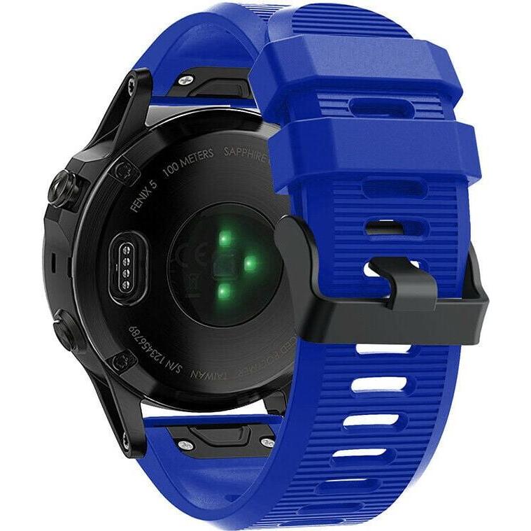 Thumbnail - Strap-it Silikonarmband (26 mm, Silikon, 6x, fenix 5X), Uhrenarmband, Blau