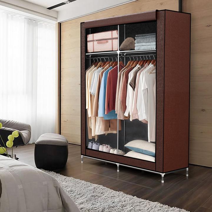 Image du produit Intirilife Armoire 108x45x170 cm en BIBER BRAUN (108 x 45 x 170 cm)