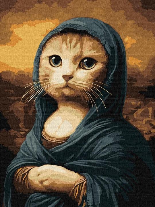 Ideyka Malen nach Zahlen - Geheimnisvolle Katze