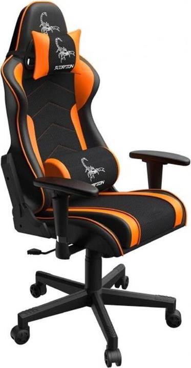 Produktbild Gembird GC-SCORPION-04X Gaming-Stuhl "SCORPION", schwarz und orange, Stoffsessel mit orangefarbenen Kunst...